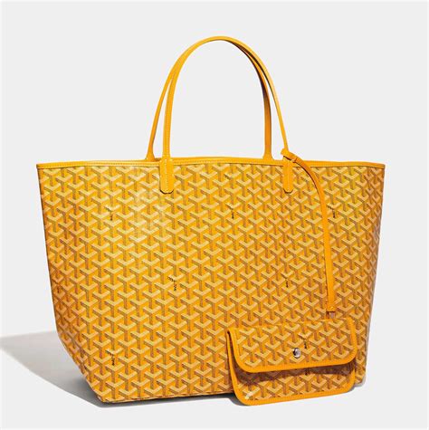 goyard st louis tote yellow